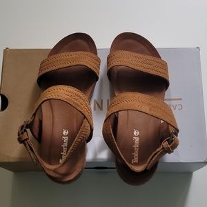 Brown Timberland sandals size 8 and 1/2 women's